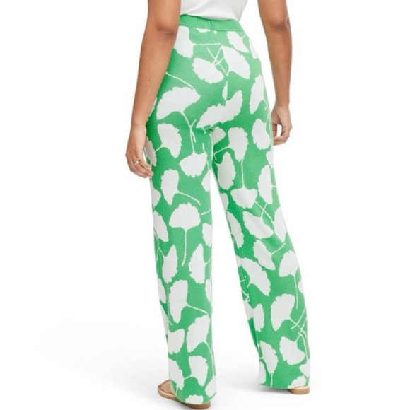 NWT Diane Von Furstenberg Target High Rise Gingko Green Sweater Knit Pants XXS - Picture 2 of 12